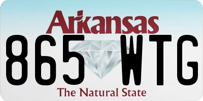 AR license plate 865WTG