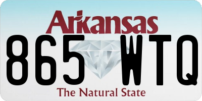 AR license plate 865WTQ