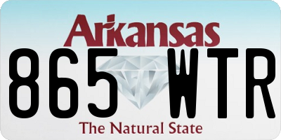 AR license plate 865WTR