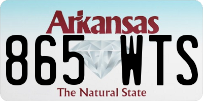 AR license plate 865WTS