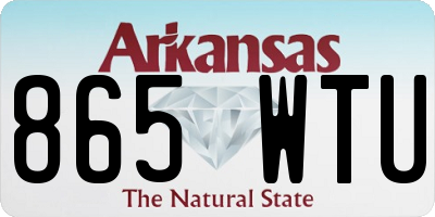 AR license plate 865WTU