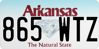 AR license plate 865WTZ