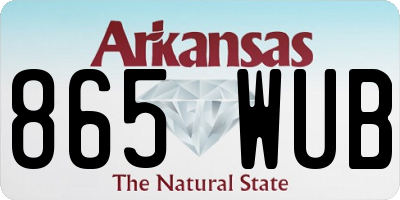 AR license plate 865WUB