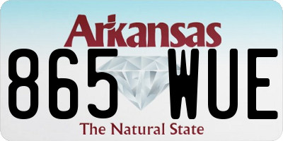 AR license plate 865WUE
