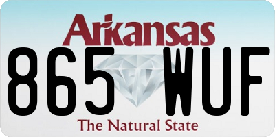 AR license plate 865WUF