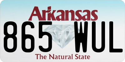 AR license plate 865WUL