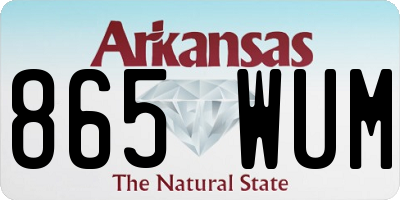 AR license plate 865WUM