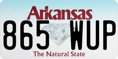 AR license plate 865WUP