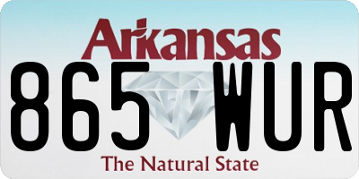 AR license plate 865WUR