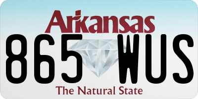 AR license plate 865WUS