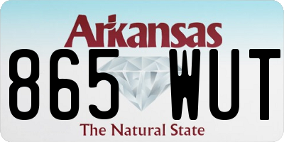 AR license plate 865WUT