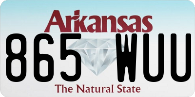 AR license plate 865WUU
