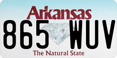 AR license plate 865WUV