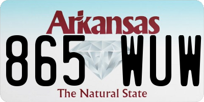 AR license plate 865WUW