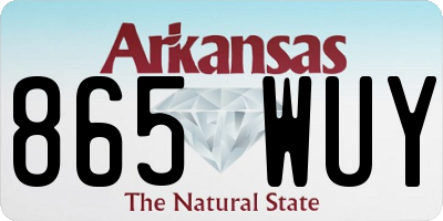 AR license plate 865WUY