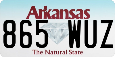 AR license plate 865WUZ