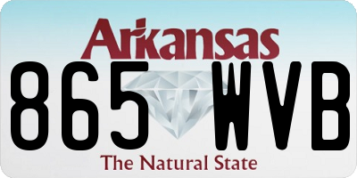 AR license plate 865WVB