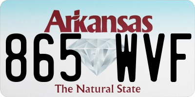 AR license plate 865WVF