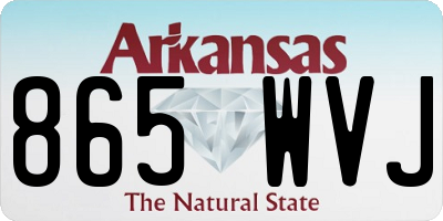 AR license plate 865WVJ