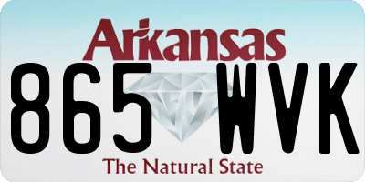 AR license plate 865WVK