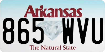 AR license plate 865WVU