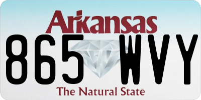 AR license plate 865WVY