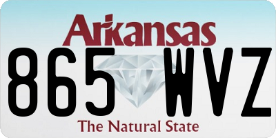 AR license plate 865WVZ