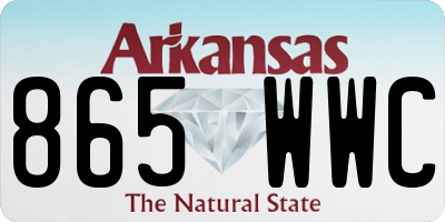 AR license plate 865WWC