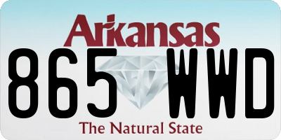 AR license plate 865WWD