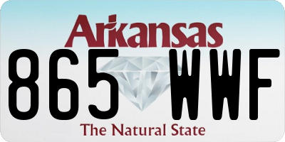 AR license plate 865WWF