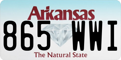 AR license plate 865WWI