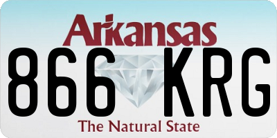 AR license plate 866KRG