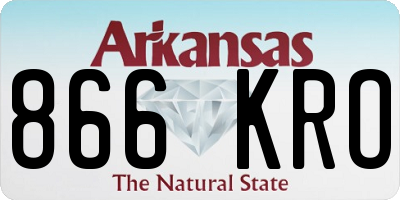 AR license plate 866KRO