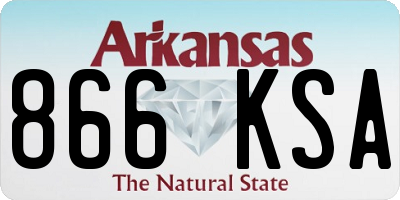 AR license plate 866KSA