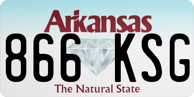 AR license plate 866KSG