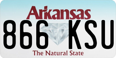 AR license plate 866KSU
