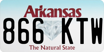 AR license plate 866KTW