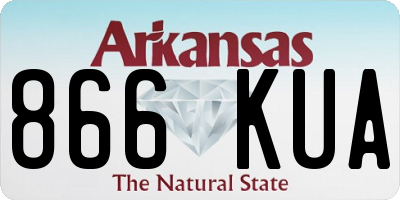 AR license plate 866KUA