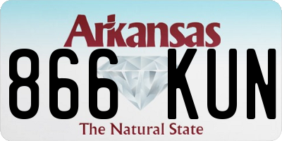 AR license plate 866KUN