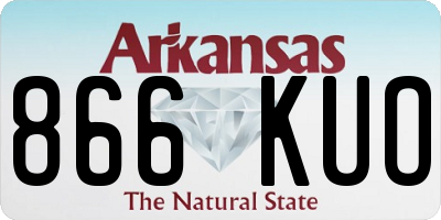 AR license plate 866KUO