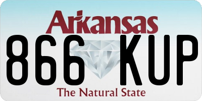 AR license plate 866KUP
