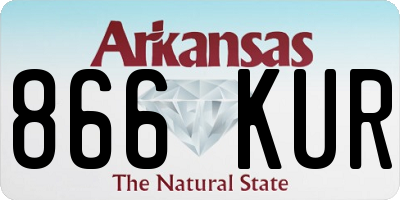 AR license plate 866KUR