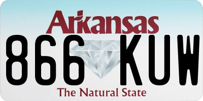 AR license plate 866KUW