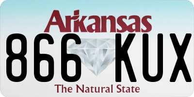 AR license plate 866KUX