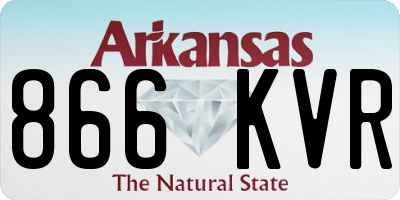 AR license plate 866KVR