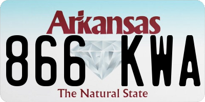 AR license plate 866KWA