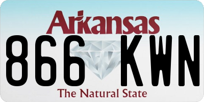 AR license plate 866KWN