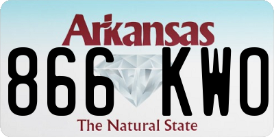 AR license plate 866KWO