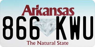 AR license plate 866KWU