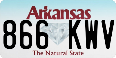 AR license plate 866KWV